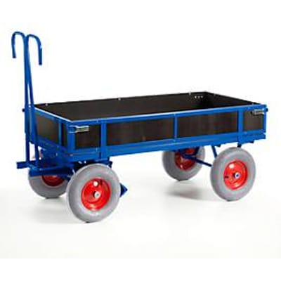 Zware transportwagen - met zijwanden - 1560 x 760 mm - 1000 kg - luchtbanden