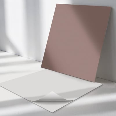 Wallfluent Vinyl Tegels - Kleur Bruin Zelfklevende Vinyl Tegels - 30 cm x 30 cm - Uniform Vinyl Tegels - 9 stuks - Vierkant PVC Tegels - Patroon Plaktegels - Vinyl Wandtegels - Plaktegels Keuken en Badkamer