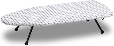 Compacte Draagbare Strijkplank met Inklapbare Poot en Ophanghaak – Ruimtebesparende Oplossing voor Thuis en op Reis (32 x 77 cm)