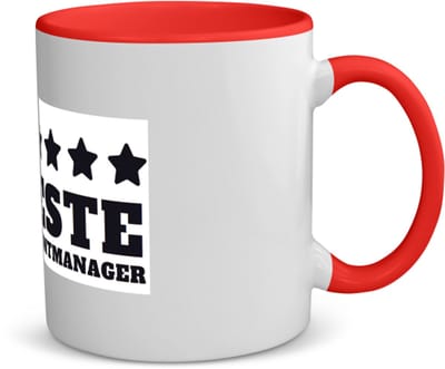 Akyol - beste accountmanager koffiemok - theemok - rood - Beste accountmanager - collega - welkom - afscheid - 350 ML inhoud