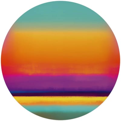 Glasschilderij Kleurrijke horizon - Ø 70 - Glas - REINDERS