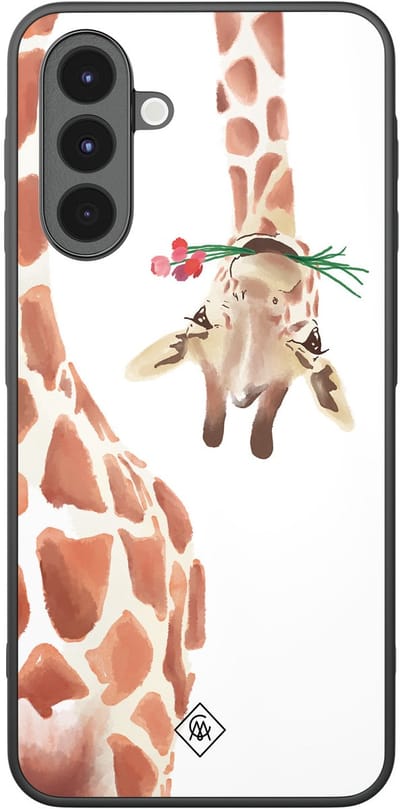 Casimoda® hoesje - Geschikt voor Samsung Galaxy A17 - Giraffe - Zwart TPU Backcover - Giraffe - Bruin/beige