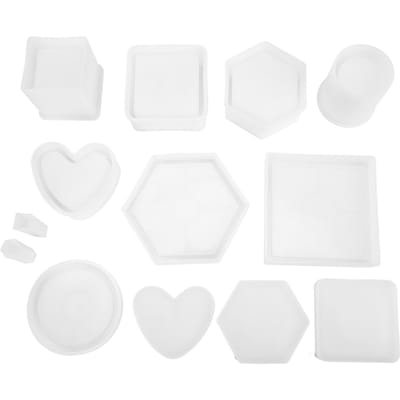 Siliconen Mal Driedimensionale Spiegel Bolvormige Cilindrische Hanger Hars DIY Lijm Sieraden Set white