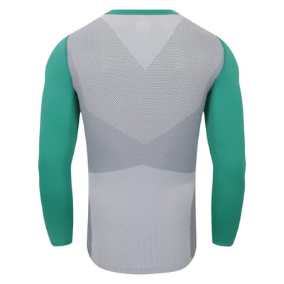 Umbro Heren Pro Base Layer Top met lange mouwen (Golfgroen/Grijs)