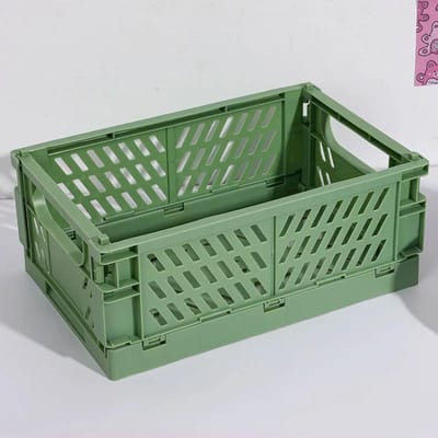 Organiseren Opbergmanden Koffer Vouwen Student Bureau Mand Tape Kantoorbenodigdheden Plastic Opvouwbare Container Opbergdoos 15 x 5.7 x 9.8 cm