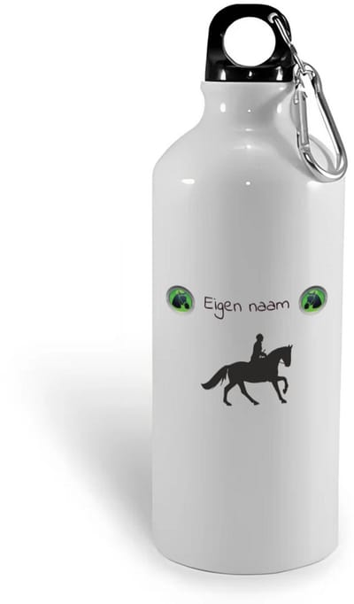 Hacebo® - Paardrijden met naam waterfles - Paardrijden - Paardrijden liefhebber - Cadeau - Verjaardag - Geschenk - Gepersonaliseerd - water fles - 400ML