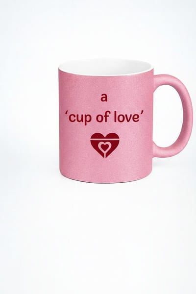 Roze 'Cup of Love' Mok met Hartje - Perfect Cadeau voor Liefdevolle Momenten