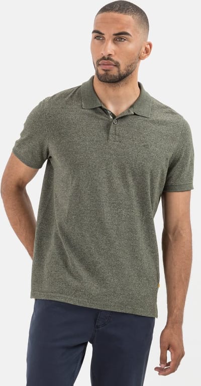camel active Poloshirt met korte mouwen gemaakt van duurzaam katoen mix - Maat menswear-S - Groen