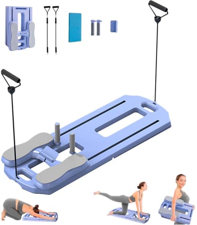 Unyqoos® Opvouwbaar Pilates Fitnessboard met Automatische Terugvering en Geluidsarme Wielen