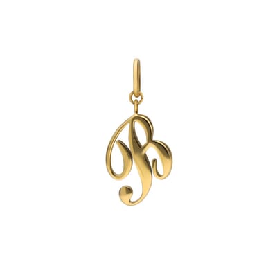 Lucardi Dames Stainless steel goldplated letterhanger voor dames - Hanger - Staal - Goudkleurig