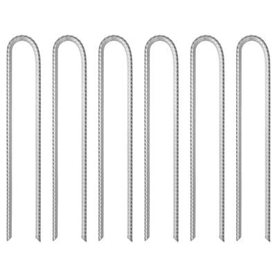 vidaXL - Tentharingen - 6 - st - U-vormig - Ø10 - mm - 37 - cm - gegalvaniseerd - staal