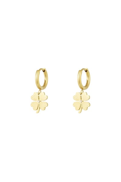 Give me luck oorbellen - Oorbellen - oorbellen dames - Goudkleurig - Stainless steel - Sieraden voor dames - Cadeau voor vrouwen
