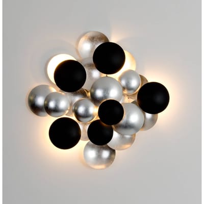 Holländer LED wandlamp BOLLADARIA, zilver/goud, 56 x 55 cm, metaal, dimbaar