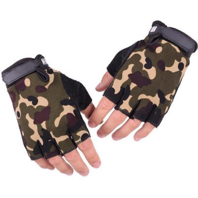 Fietshandschoenen Halve Vinger Tactische Handschoenen Ademend Antislip Dauwvingers Mannen en Vrouwen Studenten Dun Buitengebruik Actieve Handschoenen average size