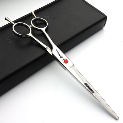 Professionele 7 Inch Kappersschaar Set met Micro-Curve en Afknip- en Uitdunschaar voor Haarstyling en Modelleren