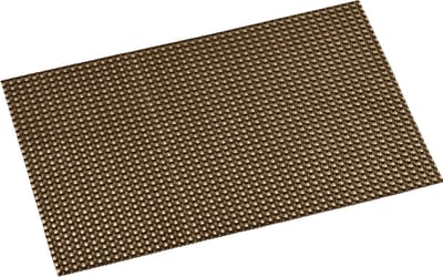 2x Rechthoekige placemats messing geweven 29 x 43 cm - Messing placemats/onderleggers - Kunststof tafeldecoratie