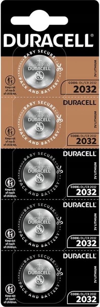 Duracell CR2032 - 3V - Knoopcel batterij - 5 stuks