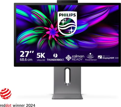 Philips Brilliance 27E3U7903 - 5K Creative Designer Monitor - Geschikt voor Apple Macbook en Mac Mini - Thunderbolt 4 - Calman Ready - RJ45 - Powersensor - 27 inch