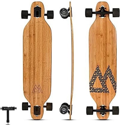 Drop Through Longboard 38,5 inch - Bamboe Hout - Geschikt voor Carven, Cruisen & Downhill