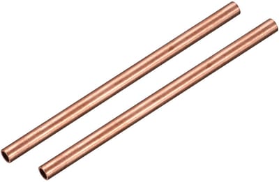 Dailygoods- Koperen Buis 10 mm OD - 1 mm Wanddikte - 150 mm Lengte - 2 Stuks - Messing - Corrosiebestendig - Naadloze Binnenkant - Metalen Buis