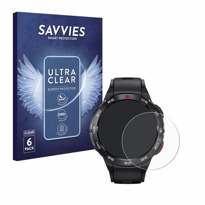 Savvies - Screenprotector voor Xiaomi Mibro GS Pro - Folie Beschermfolie transparant 6 Stuks