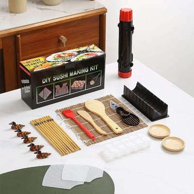 ZYLARO Sushimaker - Sushi maker set - Sushi Kit - Sushi Bazooka - 5 Paar Sushi Chopsticks - Beste Cadeau - Inclusief Bereidingswijze