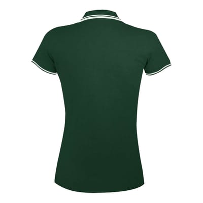SOLS Dames/Dames Pasadena Poloshirt (Bos Groen/Wit)