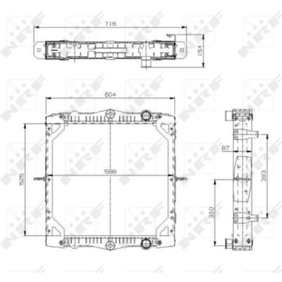 Radiator, motorkoeling NRF 519569
