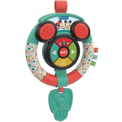 Clementoni Baby - Disney Mickey Mouse - Auto Speelgoed - Zacht Stuur met Licht en Geluid- vanaf 6 maanden