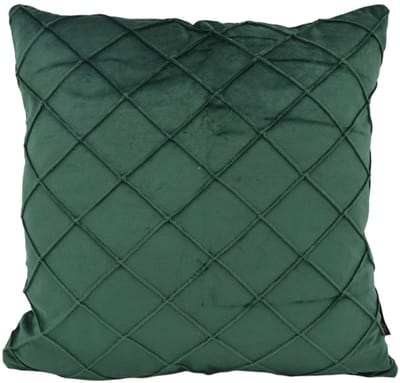 Sierkussen Velvet Cross Intens Groen | 45x45 cm | Velvet/Polyester