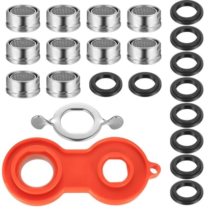 Dailygoods - 10 stuks Tap Filter Tap Beluchters, Keuken Tap Filter Nozzle 24mm Vervanging Tap Filter Beluchters, Vervangende Onderdelen Plaats Spout Beluchter 24mm Mannelijk