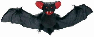 Horror decoratie vleermuis van 39 cm - Halloween/horror thema versiering - Enge dieren - zwart