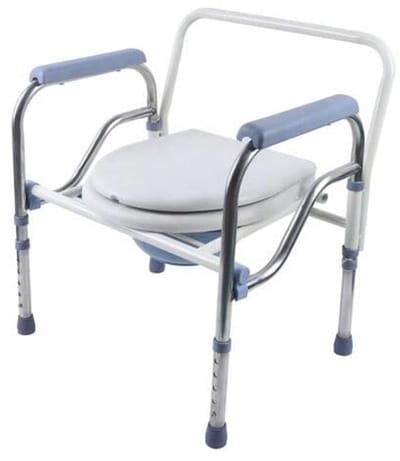 Hygiënische Toiletstoel voor Senioren en Gehandicapten - Opvouwbaar en In Hoogte Verstelbaar, 65-75 cm
