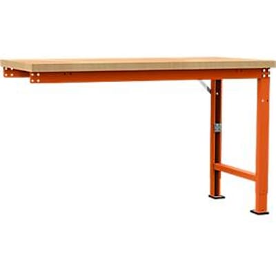Manuflex aanbouw-werkbank Profi speciaal, tafelblad multiplex, 1500 x 700 mm, roodoranje