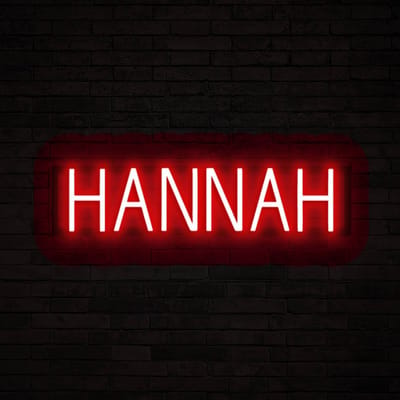 HANNAH - Neon LED Lamp Kinderkamer | SpellBrite | 64,68 x 16 cm | 6 Dimstanden & 8 Lichtanimaties | Naamlamp Wandlamp Neon Verlichting