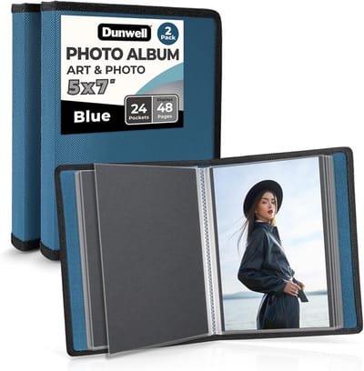 Kleine Fotoalbums 5x7 Inch Presentatiemap met 48 Pagina's voor Kunstwerken en Ansichtkaarten