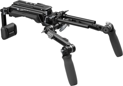 Schouderstatief Kit met One-Touch Snelle Bevestiging voor VCT-14, Geschikt voor Sony en Canon Cinema Camera's, Maximale Belasting van 20 kg, Inclusief 1/4'' Draad en 15mm Stangklem