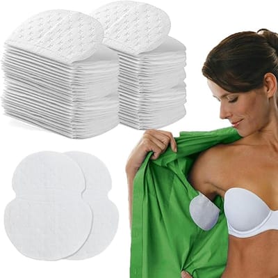 Verpakking van 100 stuks - Zweetpads voor onder de oksels - Ultradunne zweetpads - Zweetpads van niet-geweven stof - Anti-transpirant patches - Zweetblokkerende pads - Ademende zweetabsorberende patches voor onder de oksels - Unisex