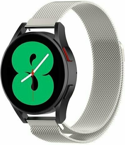 By Qubix - 22mm - Milanese bandje - Starlight / Sterrenlicht - geschikt voor Huawei Watch 3 / 4 / 5 (pro) - 46mm & geschikt voor Huawei Watch GT / GT 2 / GT 3 (pro) / GT 4 (pro) / GT 5 (pro) / GT 6 (pro) 46mm / Ultimate / Ultimate 2