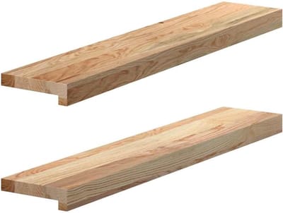 Houten Vensterbanken - Raamplaten - Interieur Afwerking - Massief Eikenhout - 80x15x2 cm - Onbehandeld