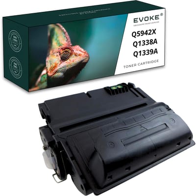 Evoke Compatibele Toner voor Hp Q5942X Q1338A Q1339A 42X 38A 45A Zwart 20000 Pagina's Laserjet 4200/4240/4250/4300/4350