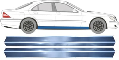 Reparatie dorpel voor Mercedes S-Class W220 1998-2005 / Links = Rechts / Set