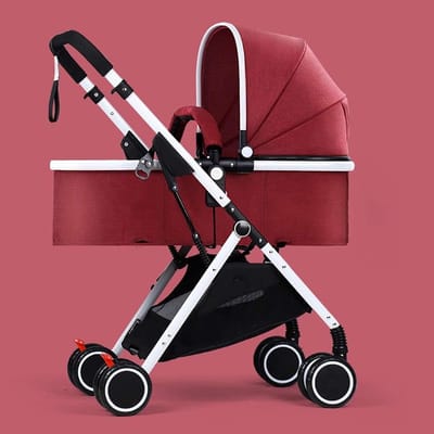 Compacte Buggy - Kinderwagen Reisbuggy - Baby Vervoer - Omkeerbare Zitting - 32 x 60 x 105 cm - Rood