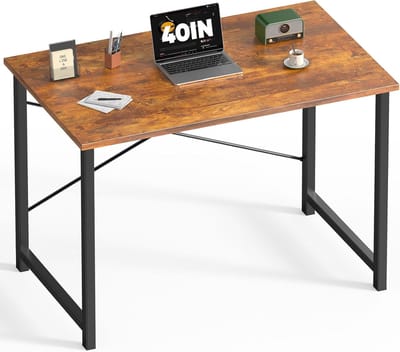 Bureau Tafel - Schrijftafel Werkplek - Thuiswerken Kantoor - Met Opbergvak - 40 Inch Breed - Rustiek Bruin