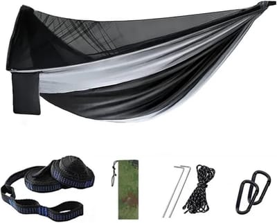 Camping Hangmat - Dubbele Hangmat Reis Hangmat - Outdoor Ontspanning - Met Klamboe - 290 x 140 cm
