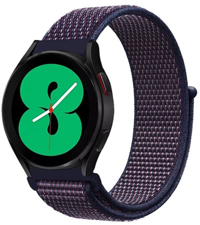 By Qubix - Sport Loop nylon bandje - Navy / donkerpaars gemêleerd - Geschikt voor Xiaomi Redmi Watch 5 Active / Redmi Watch 5 Lite