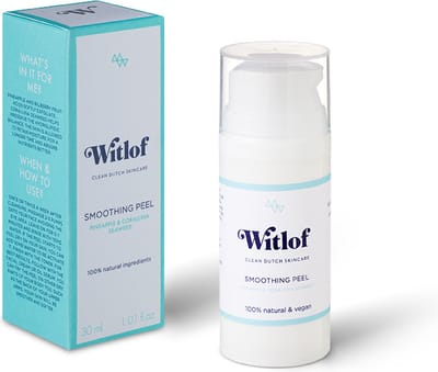 Witlof Skincare Smoothing Peel – 30 ML – 0,8% AHA’s & 0,4% Fruitenzymen – Milde Exfoliatie – 100% Natuurlijk – Vegan – Geschikt voor pigmentplekjes en dof/grauwe huid - In Nederland geproduceerd