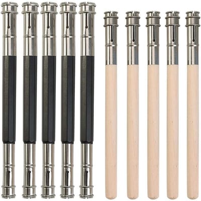 Potlood Verlenger - Pen Extender - Metaal/Hout/Kunststof - Verstelbare Penhouder - Geschikt voor Korte Pennen - Voor School en Kantoor