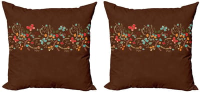 ABAKUHAUS Kussenhoes-Set 2x40x40 cm – Dubbelzijdig bedrukt, Multicolor, Valentijnsontwerp