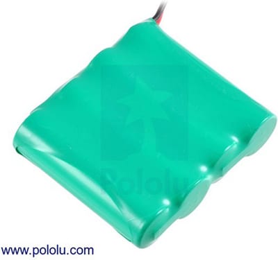 Rechargeable NiMH Battery Pack: 4.8V, 2200mAh, 4x1AA Cells, JR Connector Pololu 2221